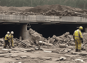 Muncitor dispărut în Coreea de Sud - Prăbușire la metrou și la o clădire