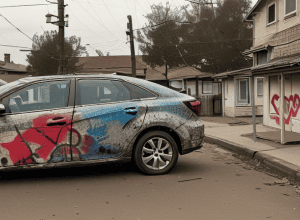 Ormesheim: Auto vandalizat cu vopsea