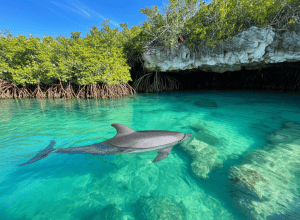 Toată lumea îl iubește! Delfin prietenos în Mexic