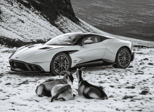 Aston Martin de 3 milioane €: Vedeta Instagram, cu capre într-un supercar!