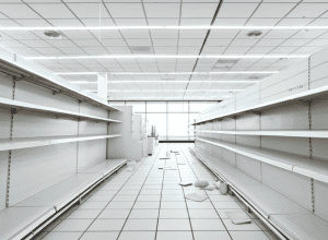 Cai năvălesc într-un supermarket: Incident bizar