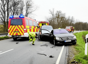 Accident grav: Două Mercedes s-au ciocnit, copil de 2 ani în stare critică