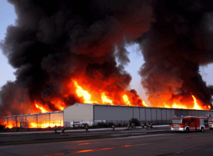 Pagube de milioane de euro din cauza unui incendiu la un depozit din Bad Wildungen