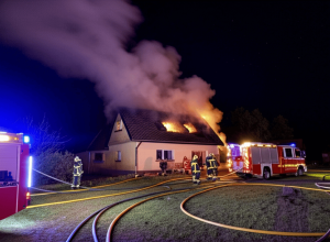 Incendiu la acoperiș cauzat de păsări în Vorbeck
