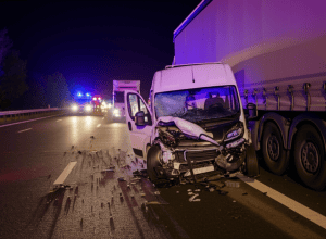 Accident grav pe A4: Microbuz intră într-un camion