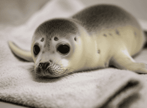 Pui de focă salvat - O nouă viață pentru Leaf Cutter