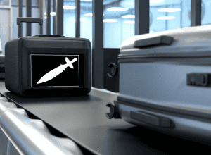 Femeie de 74 de ani, prinsă cu cuțit fluture pe aeroportul din Hamburg