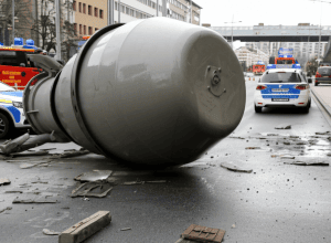 Betoniera blocaj rutier în Berlin