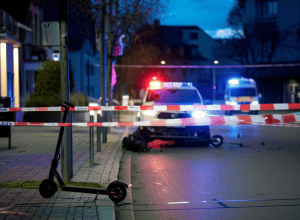 Accident grav Recklinghausen: Tânără pe trotinetă electrică lovită de mașină