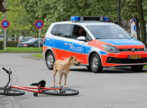 Nettetal: Câine scăpat de sub control provoacă căderea unui biciclist