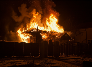 Kressenbach - Incendiu casă: Toți locatarii salvați