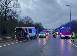 Accident grav cu o furgonetă în Ulm provoacă haos pe A8