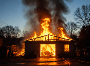 Incendiu într-un garaj în Lingen: Pagube de 200.000 de euro
