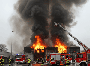 Incendiu la Kehl: Depozit de panouri solare distrus de flăcări
