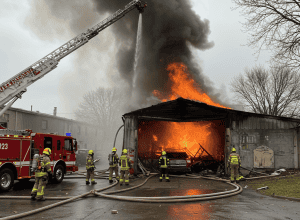 Incendiu într-un garaj din Wörth distruge complet clădirea