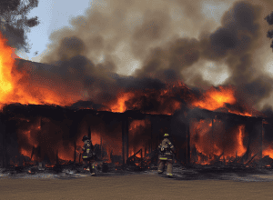 Stadland - Incendiu distruge grajd și locuință