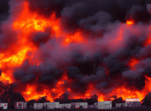 Incendiu major la Wismar: Depozit distrus