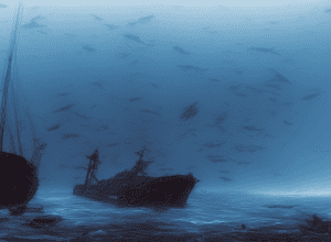 Imagini spectaculoase cu epava veche de 110 ani, aflată la 3000 de metri adâncime în Oceanul Arctic