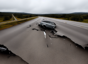 Accident pe B270: Șoferiță (23) se izbește de parapet