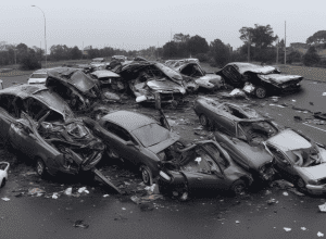 Accident grav pe L319: Tânăr din Kiel (25) provoacă accident cu 4 răniți