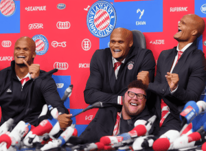 Moment amuzant la conferința de presă a lui Bayern - Kompany și Eberl au izbucnit brusc în râs!