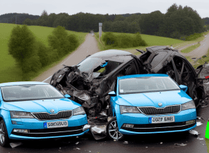 Buttstädt - Fuga de la locul accidentului: Skoda lovește glisiera de siguranță