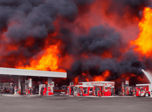 Un polițist erou salvează o benzinărie de la incendiu în SUA
