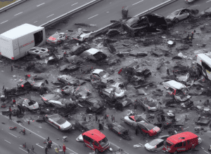 Accident grav pe B3 lângă Northeim: Coliziune în lanț cu patru vehicule implicate