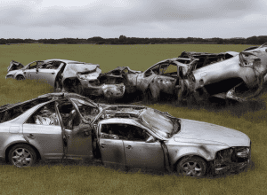 Accident grav pe B7 lângă Ifta: Audi s-a răsturnat