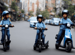 Rüsselsheim - Poliția oprește un băiat (11) pe trotinetă electrică