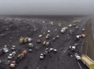 Accident cu cinci vehicule - Blocare totală și ambuteiaj uriaș pe A3!
