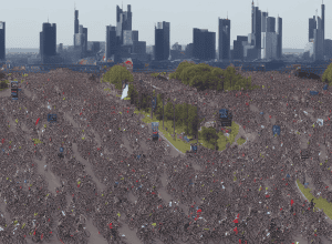 Haos în trafic la Frankfurt pe 1 Mai din cauza cursei de ciclism