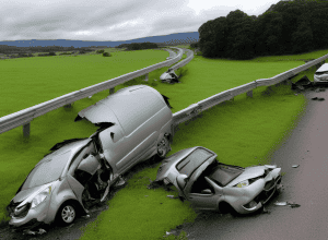 Accident la Rotenburg: Opel lovește glisiera de protecție