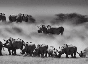 Confruntare în sălbăticie: Rinoceri vs. Lei