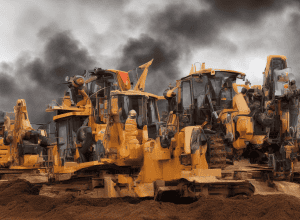Incendiu puternic în Offenburg: Cabina unui excavator distrusă de flăcări