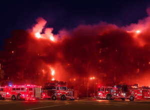 Bocholt - Pompierii opresc un incendiu într-un bloc de locuințe