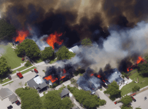 Incendiu în Großbottwar - Locatarii se salvează din casa cuprinsă de flăcări