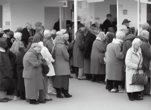 Imagini amare din Bitterfeld: Cozi interminabile pentru o programare la medic