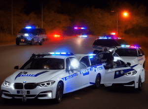 A3 lângă Passau - Poliția oprește un BMW furat din România