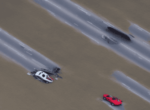 Șofer Porsche fuge pe jos după accident pe A33