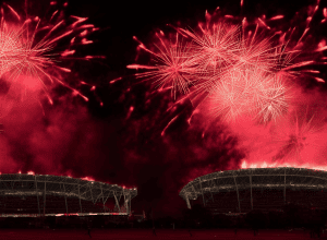 Petrecere cu Trofee în Austria degenerează – Acoperișul stadionului incendiat cu artificii