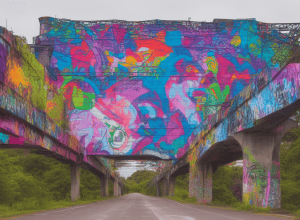 Act Vandalic la Großschönau: Graffiti pe un pod feroviar