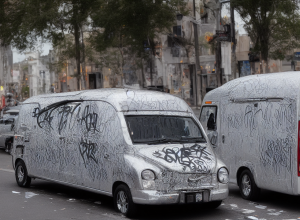 Ludwigsburg: Vehicul poștal vandalizat cu graffiti