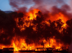 Incendiere din neglijență: Explozie! 7 case plutitoare au ars pe râul Spree