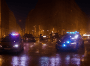 Bărbat înjunghiat în Berlin - Cercurile roșii sunt o urmă de sânge