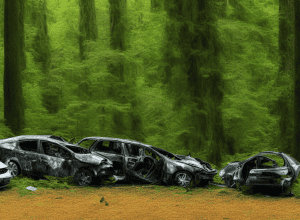 Accident auto grav în Adenau: Mașină proiectată în pădure