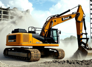 Excavatorul învinge betonul: Demolarea devine un spectacol