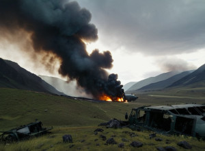 Avion militar prăbușit în Georgia: 20 de persoane la bord