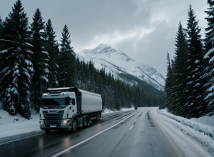 Condiții de gheață și zăpadă: Camioane blocate în sudul Turingiei