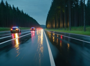 Urmărire dramatică în Germania: Tatăl fuge cu copilul de 6 ani de poliție pe autostradă